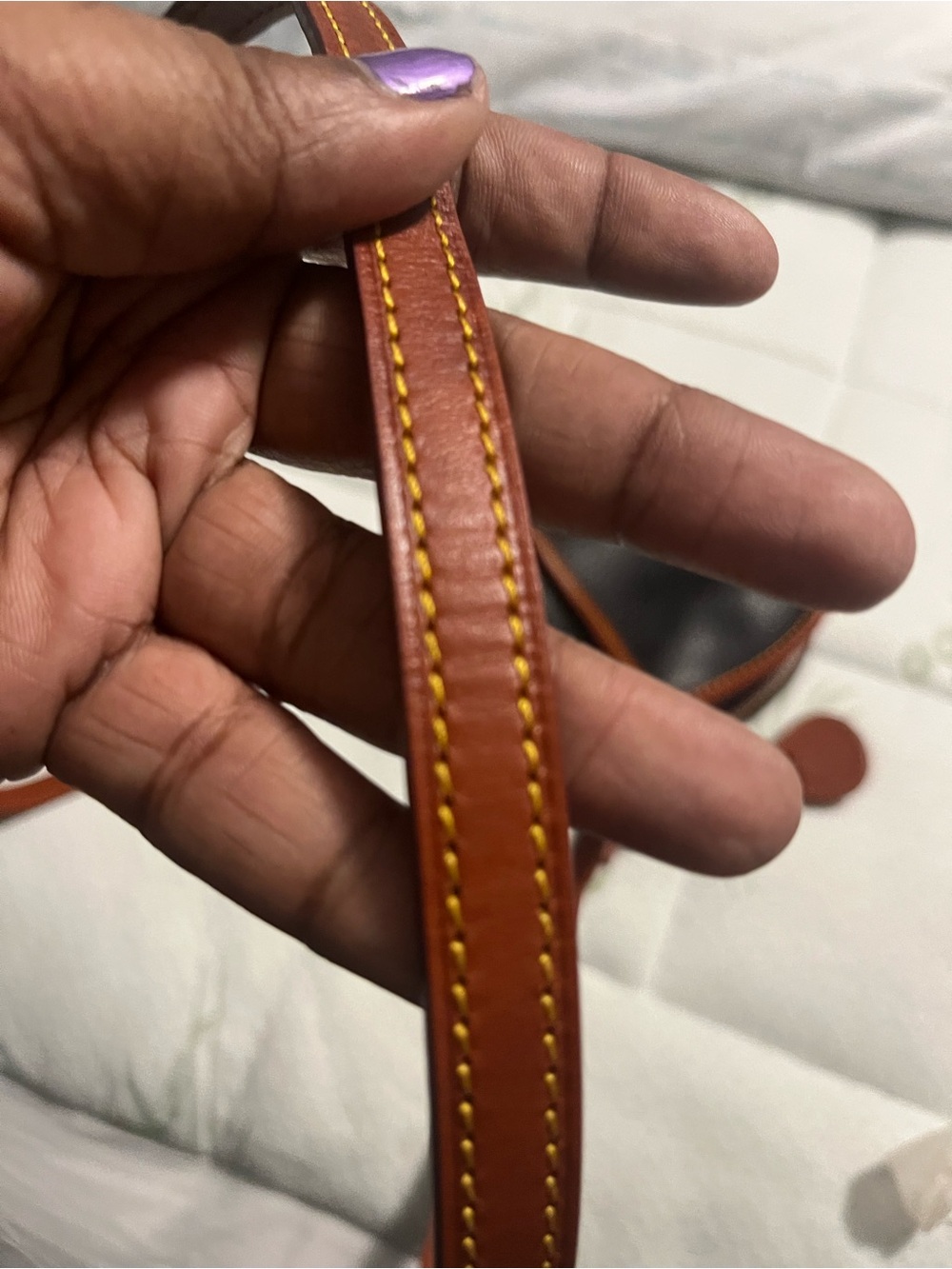 Dooney & Bourke Black and Brown Leather Duck Medallion Crossbody - Picture 3 of 6
